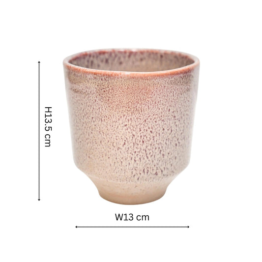 Reactive Glaze Earthenware Planter - Rose Pink - House of Kojo