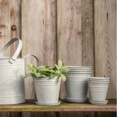 Rustic Zinc Plant Pot - House of Kojo