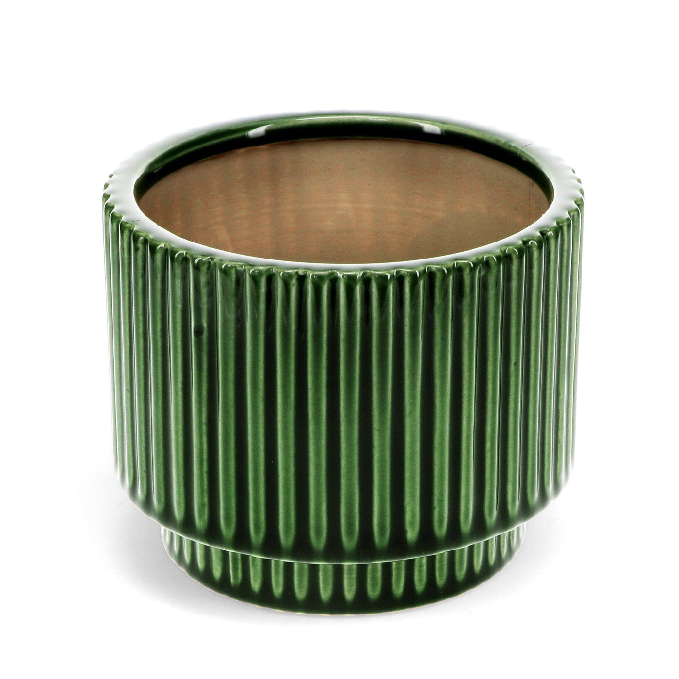Ridged Plant Pot - Green - House of Kojo