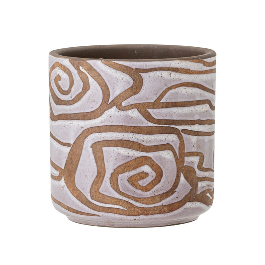 Lija Deco White/Terracotta Pot - House of Kojo