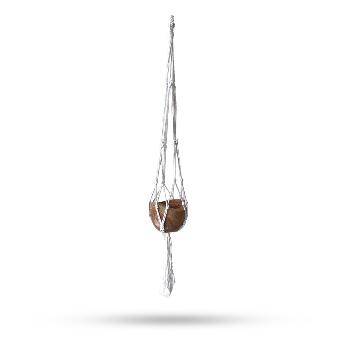 Classic Natural Macrame Pot Holder - Medium - House of Kojo