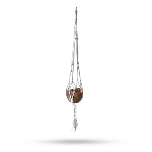 Classic Natural Macrame Pot Holder - Medium - House of Kojo