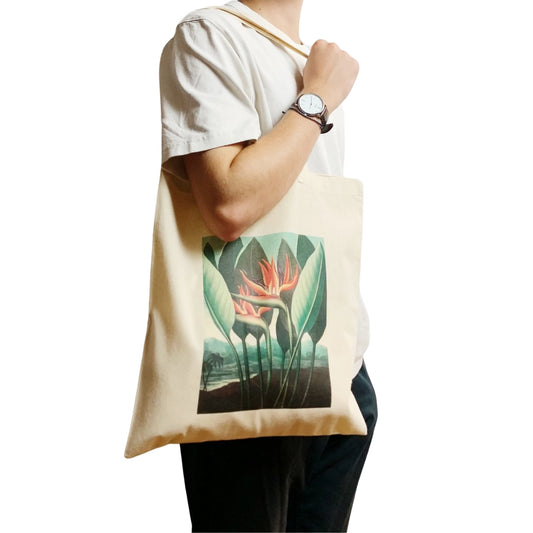 Streltzia Bird of Paradise Tote Bag - House of Kojo