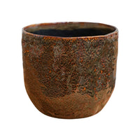 Brooke Rustic Glazed Pot - Chocolate