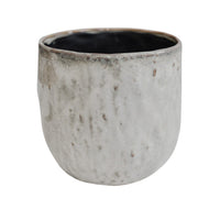 Brooke Rustic Glazed Pot - White