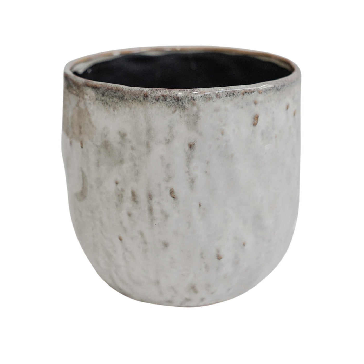 Brooke Rustic Glazed Pot - White - House of Kojo