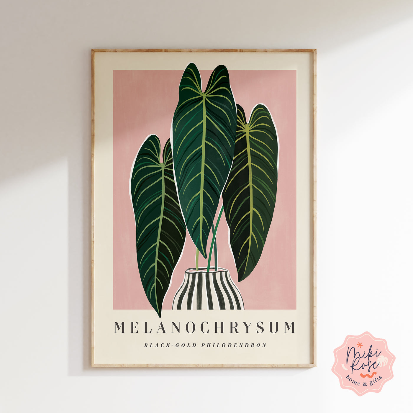Philodendron Melanochrysum Art Print - House of Kojo