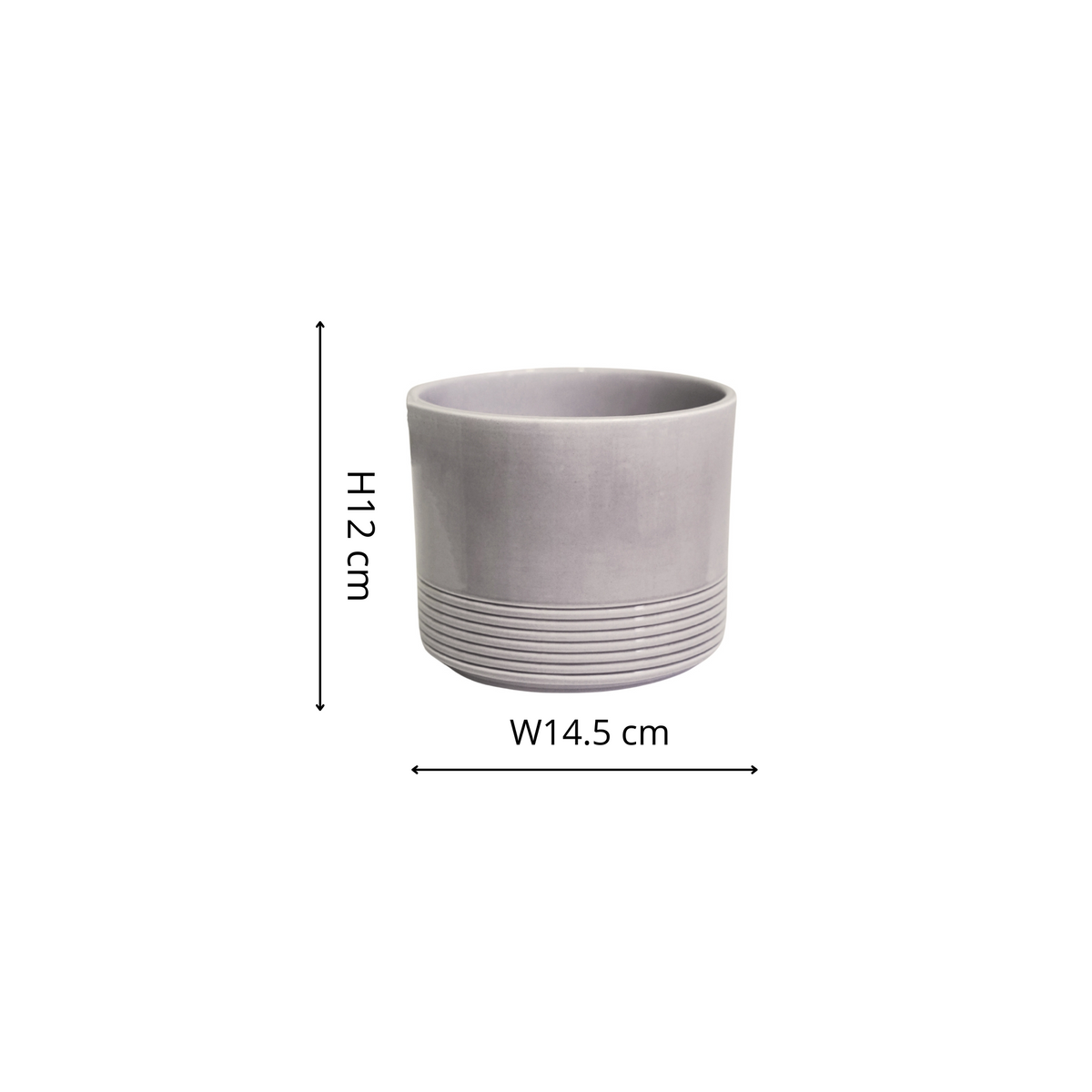 Munich Grey Gloss Pot - House of Kojo