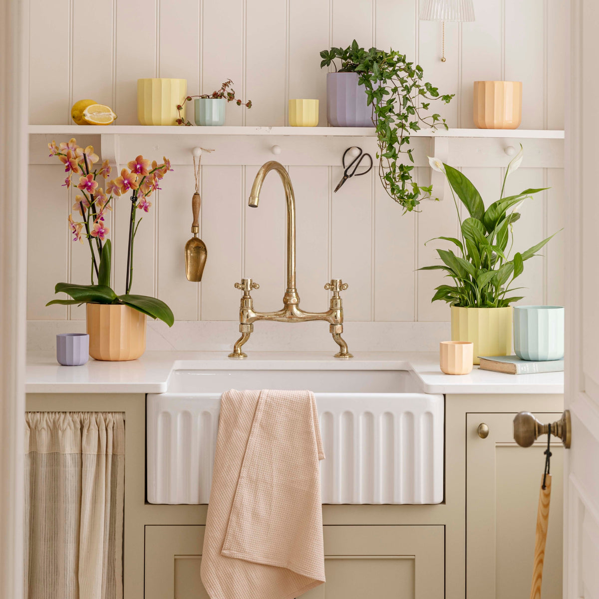 Positano Geo Planter - Apricot - House of Kojo