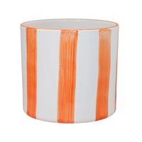Paros Orange Stripe Pot