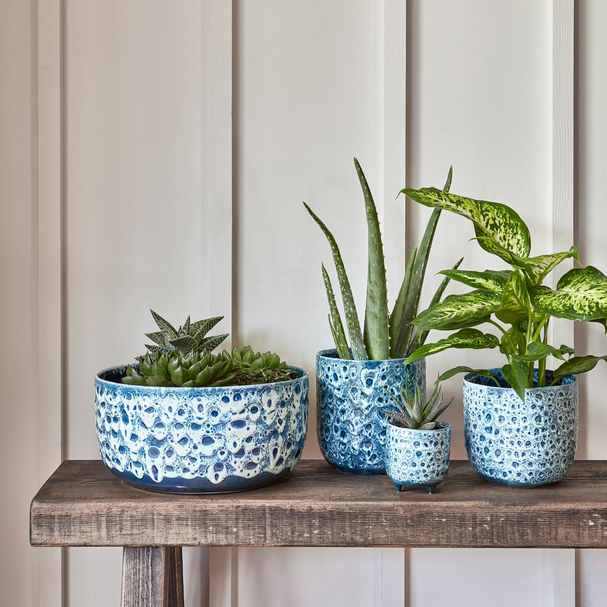 Sapphire Reactive Glaze Pot - House of Kojo