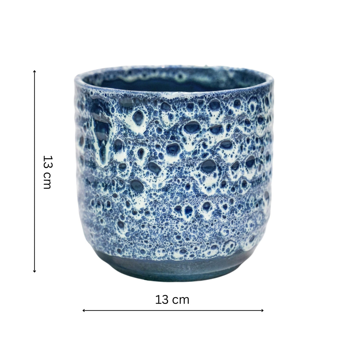 Sapphire Reactive Glaze Pot - House of Kojo