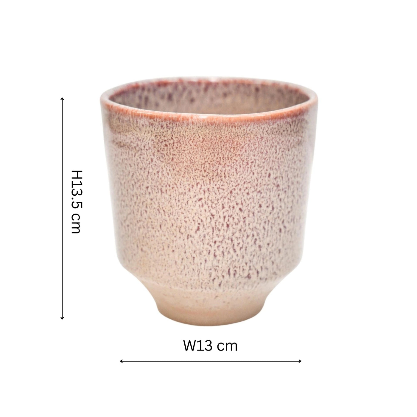 Reactive Glaze Earthenware Planter - Rose Pink - House of Kojo