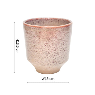 Reactive Glaze Earthenware Planter - Rose Pink - House of Kojo
