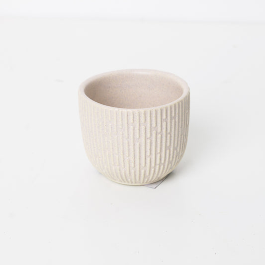 Sara Cream Ceramic Pot - House of Kojo