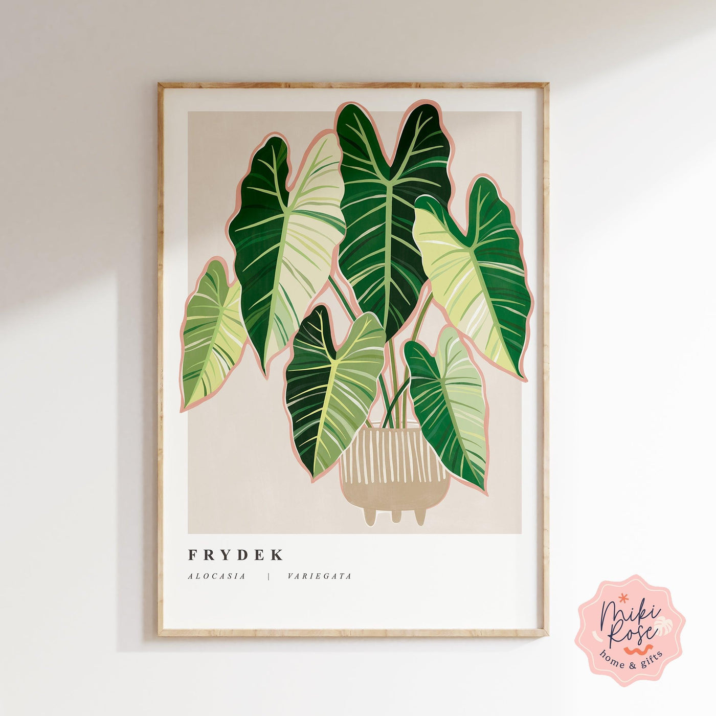 Alocasia Frydek Variegata Art Print - House of Kojo