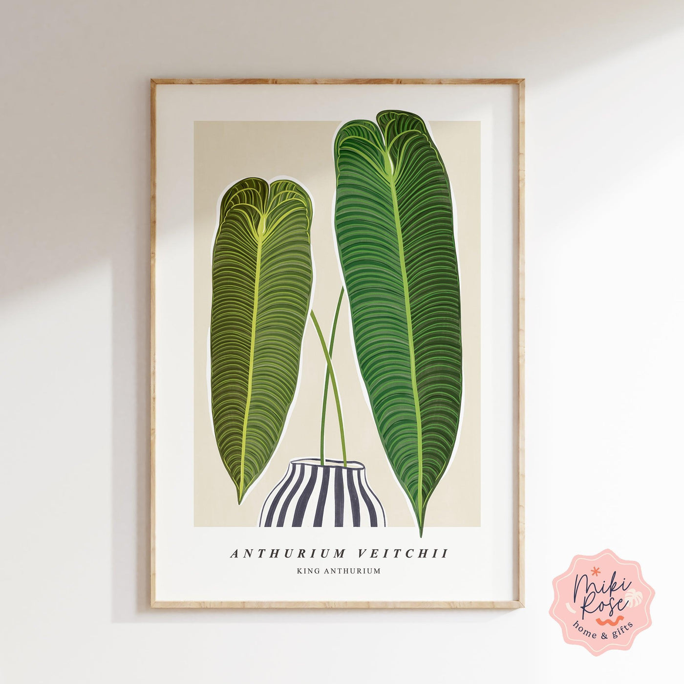 Anthurium Veitchii Art Print - House of Kojo