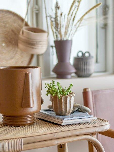 Chaca Brown Stoneware Pot by Bloomingville - House of Kojo