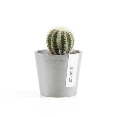 Ecopots Amsterdam Recycled Plastic Pot Light Grey 17.5cm / Light Grey