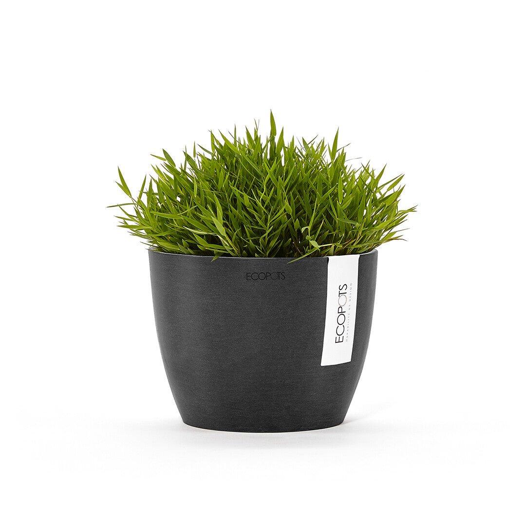 Ecopots Stockholm Recycled Plastic Pot Black - House of Kojo