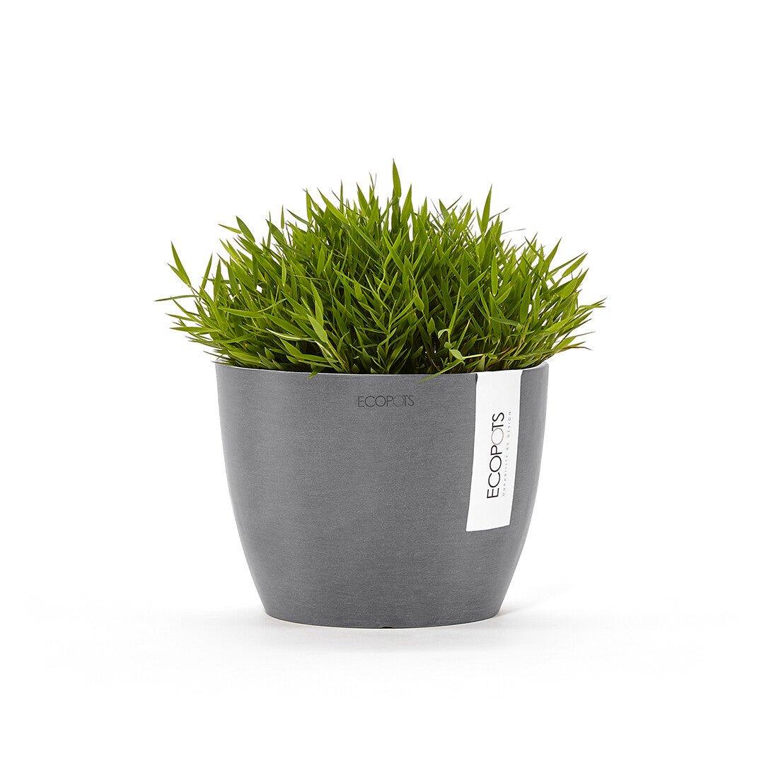 Ecopots Stockholm Recycled Plastic Pot Grey - House of Kojo