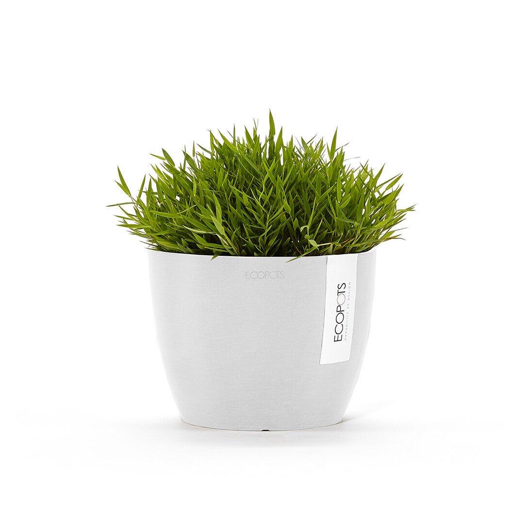 Ecopots Stockholm Recycled Plastic Pot Light Grey - House of Kojo