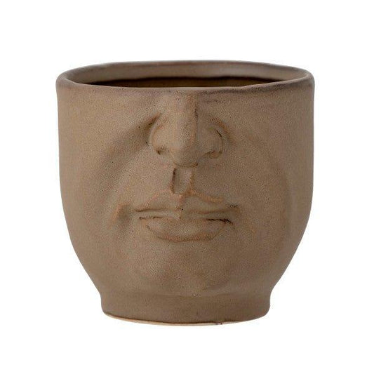Hilig Brown Stoneware Pot by Bloomingville - House of Kojo