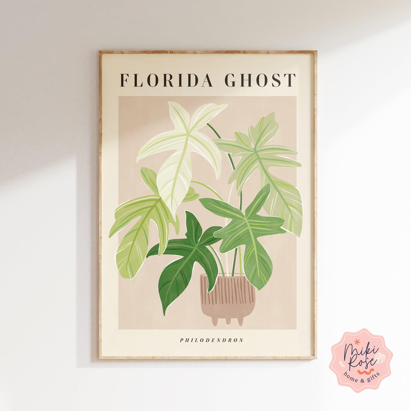 philodendron print Philodendron Florida Ghost Art Print