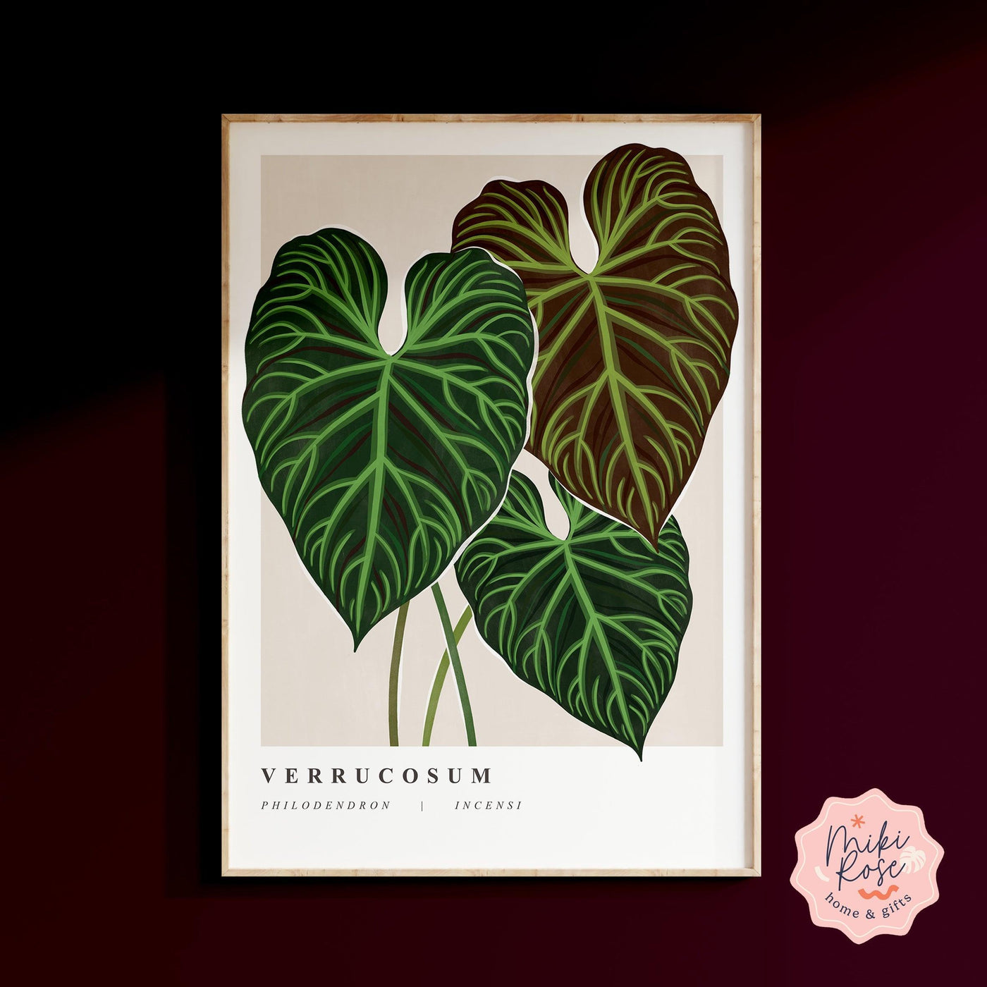 Philodendron Verrucosum Art Print - House of Kojo